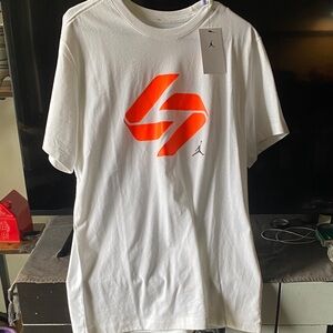Jordan Men's T-Shirt in White and Orange